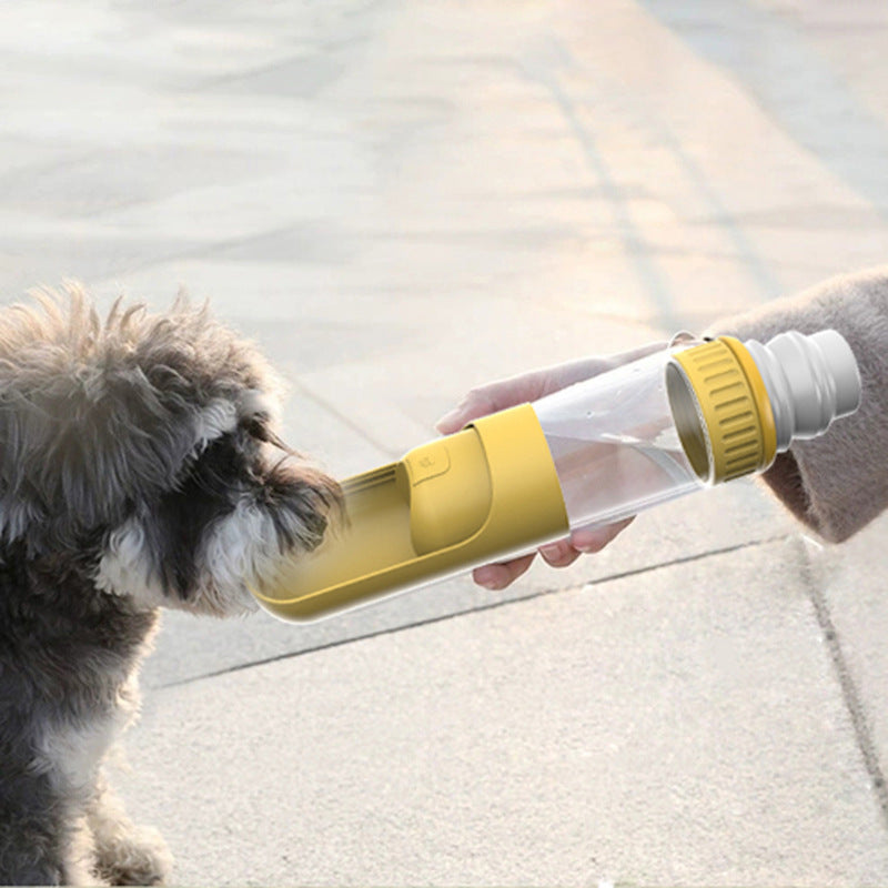 Portable Dog Water Bottle with Built-In Bowl – Leak-Proof Travel Dog Water Bottle Dispenser for Walking, Hiking