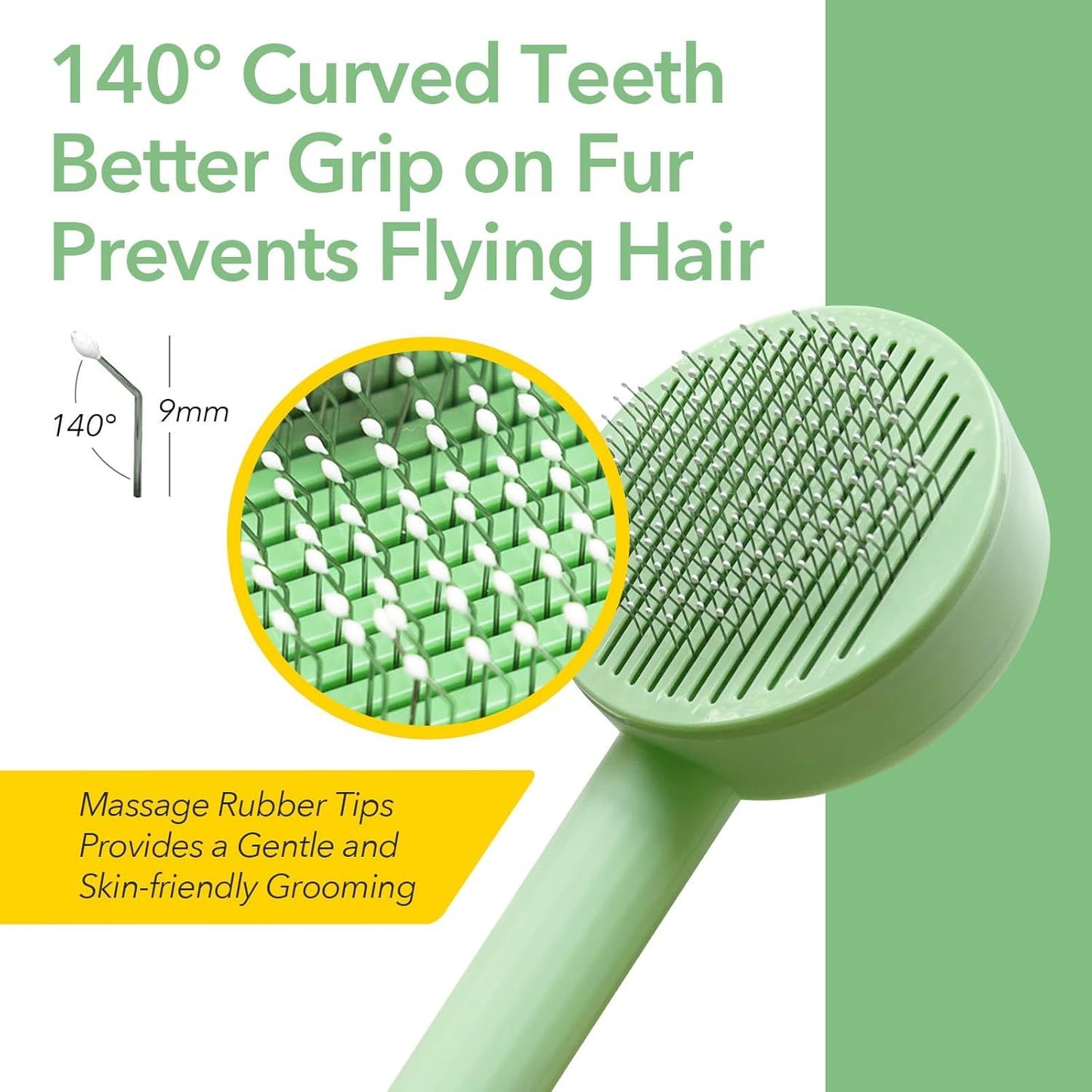 2-in-1 Pet Grooming Brush – Best Deshedding & Hair Remover Brush for Dogs & Cats
