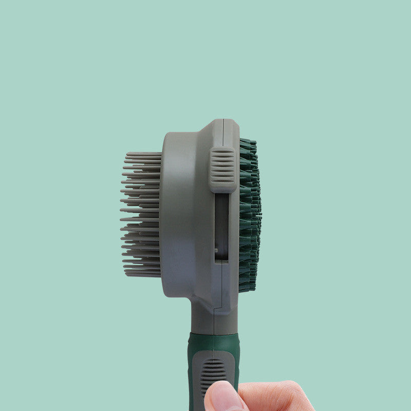 Double-Sided Pet Self Cleaning Slicker Brush – Gentle Hair Removal & Massage Brush for Dogs & Cats