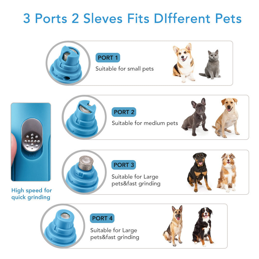 Professional Electric Pet Nail Grinder – Safe Nail Trimmer & Polisher for Dogs, Cats & Small Pets