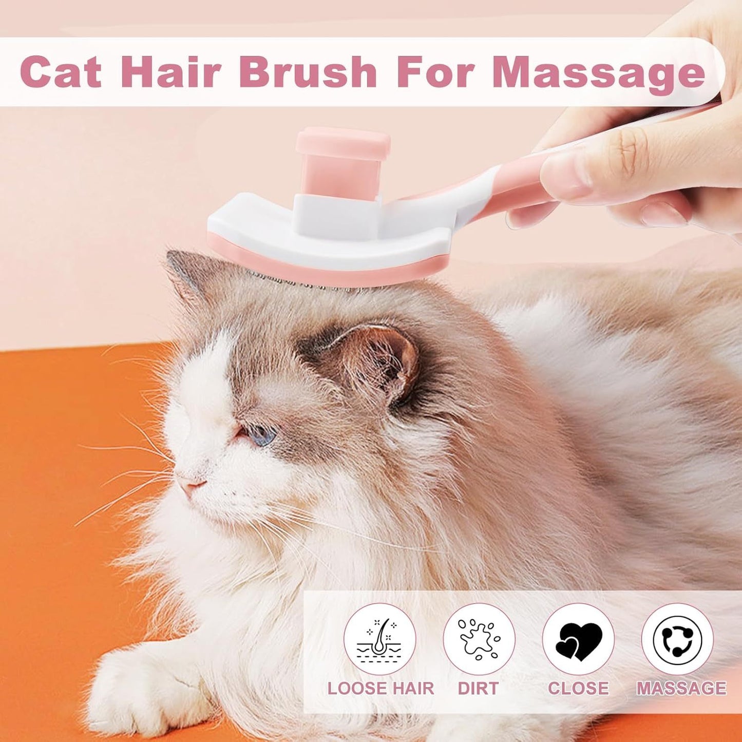 Professional Pet Self Cleaning Slicker Brush – Hair Removal & Massage Grooming Comb for Dogs & Cats