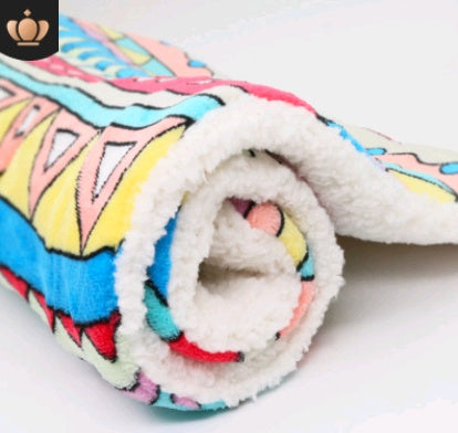 Soft Cat Blanket for Pets – Coral Fleece Dog & Cat Sleeping Mat, Washable Pet Throw Blanket for Bed, Crate & Couch