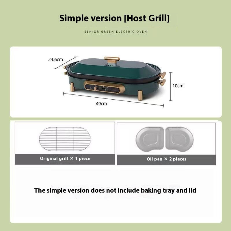 Multifunctional Electric Baking Pan with Hot Pot – Smoke-Free BBQ Grill & Roast Plate