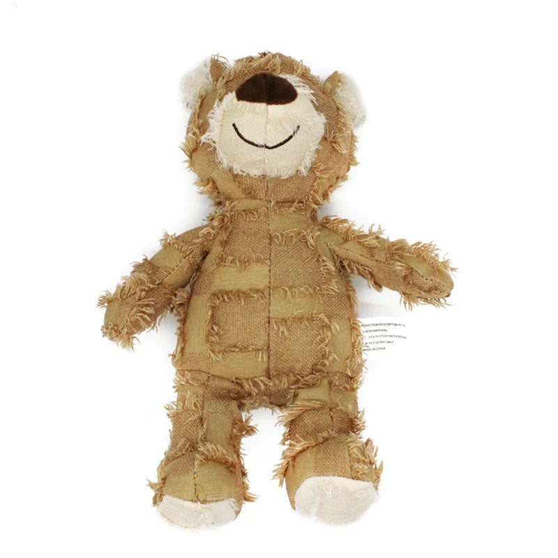 Durable Bear Plush Pet Dog Chew Toy – Best Squeaky Chew Toy for Play & Training