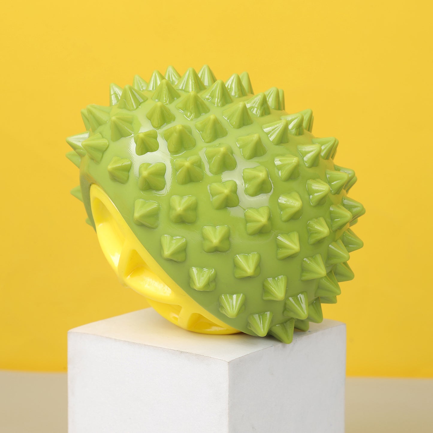Durian Shaped Puppy Pet Chew Toy – Durable Dog Chew Toy with Sound for Interactive Play