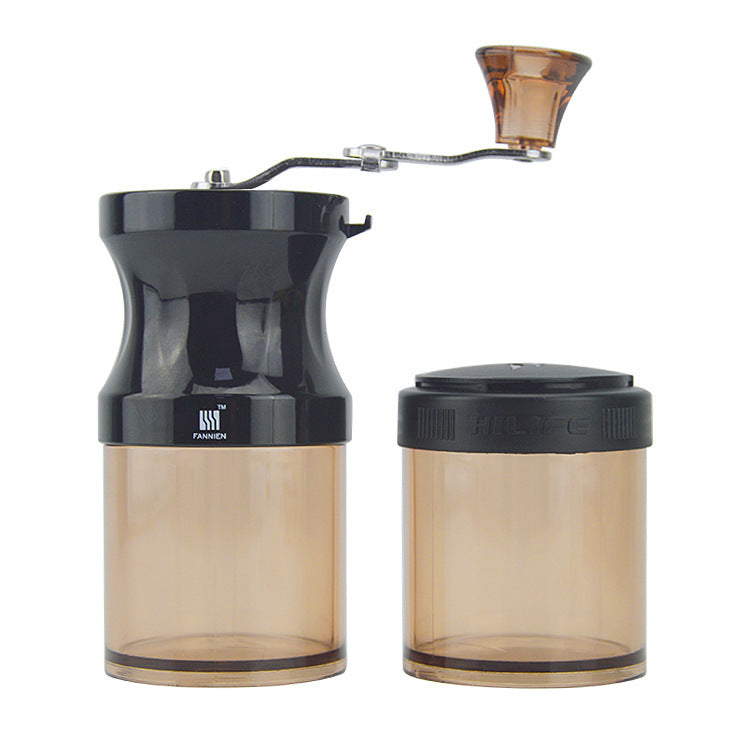 Manual Coffee Grinder with Adjustable Ceramic Burr – Portable Hand Grinder with Jar