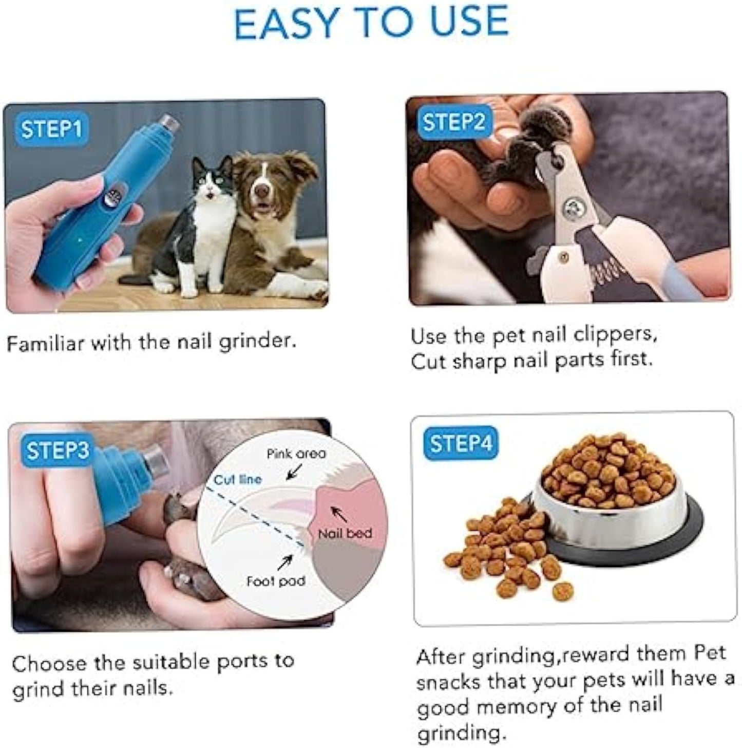 Professional Electric Pet Nail Grinder – Safe Nail Trimmer & Polisher for Dogs, Cats & Small Pets