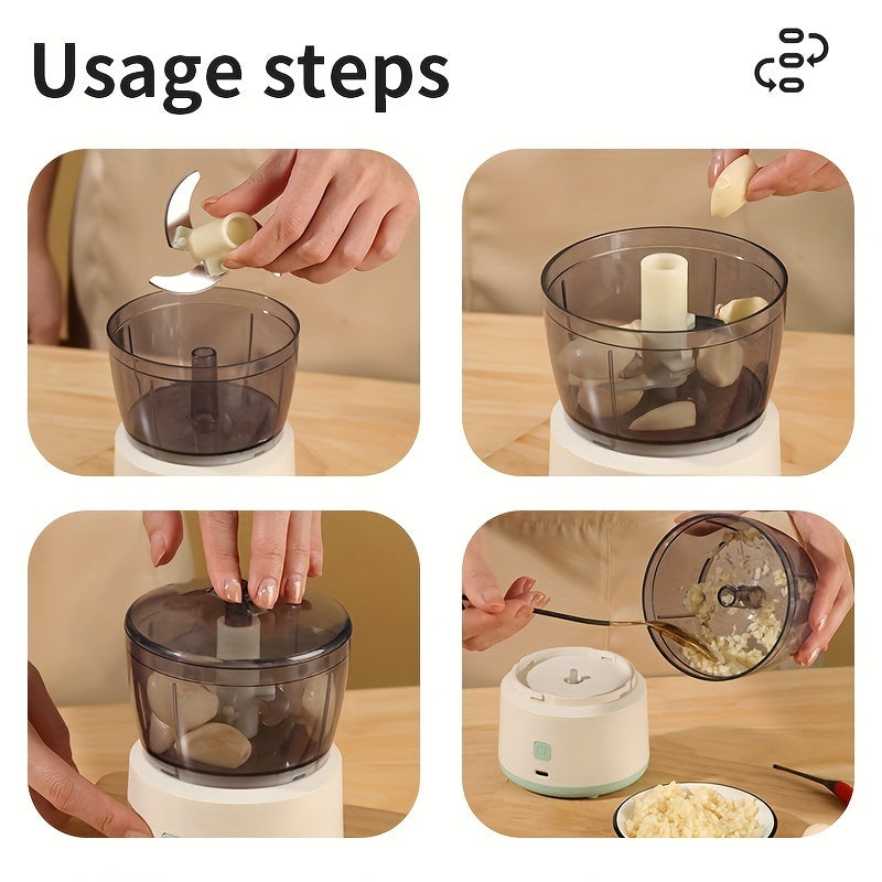 Multifunctional Food Processor Set – Cordless Electric Mini Blender, Meat & Vegetable Grinder, Dicer & Chopper
