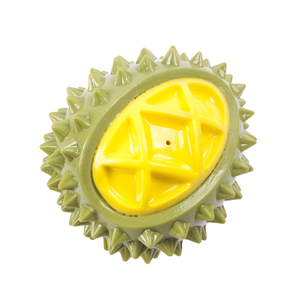 Durian Shaped Puppy Pet Chew Toy – Durable Dog Chew Toy with Sound for Interactive Play
