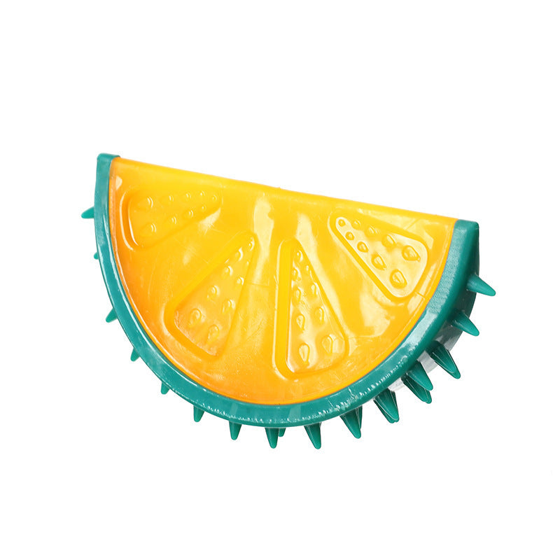 Durable Fruit-Shaped Pet Chew Toy – Pineapple & Lemon Puppy Dog Chew Toy with Sound