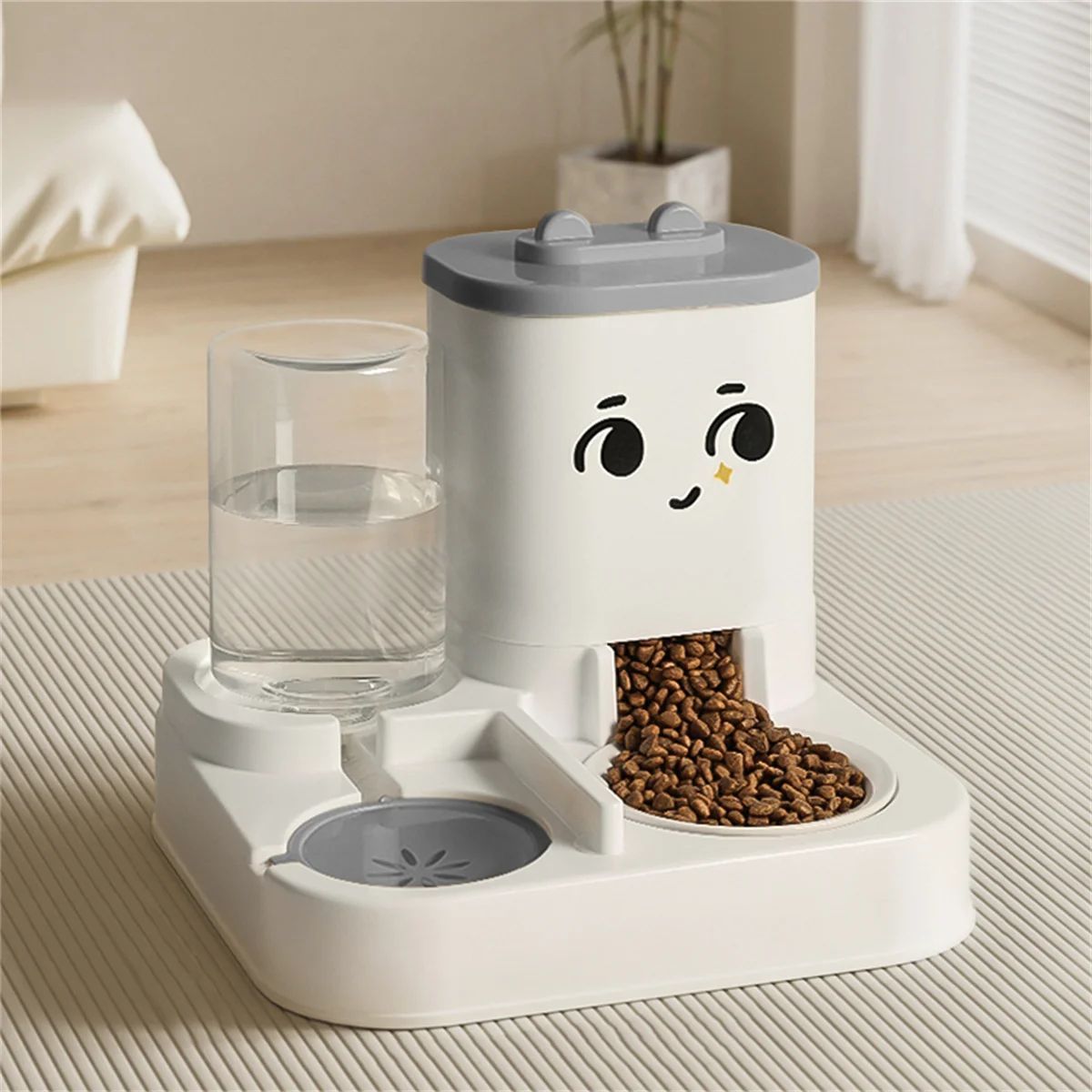 Automatic Pet Feeding Station with Water Dispenser – 2-in-1 Food and Water Bowl for Cats & Dogs, Large Capacity
