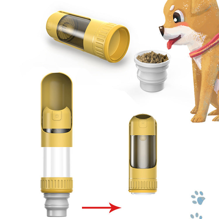 Portable Dog Water Bottle with Built-In Bowl – Leak-Proof Travel Dog Water Bottle Dispenser for Walking, Hiking