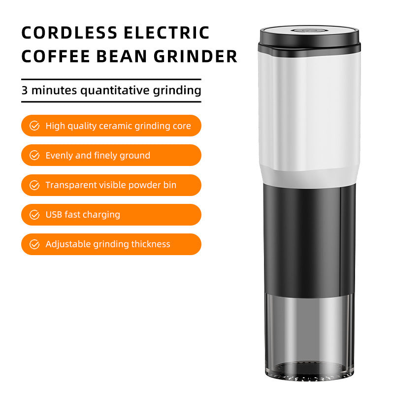 Smart Electric Coffee Grinder – Rechargeable Portable Bean Grinder with Timer | Best Electric Coffee Grinder Portable