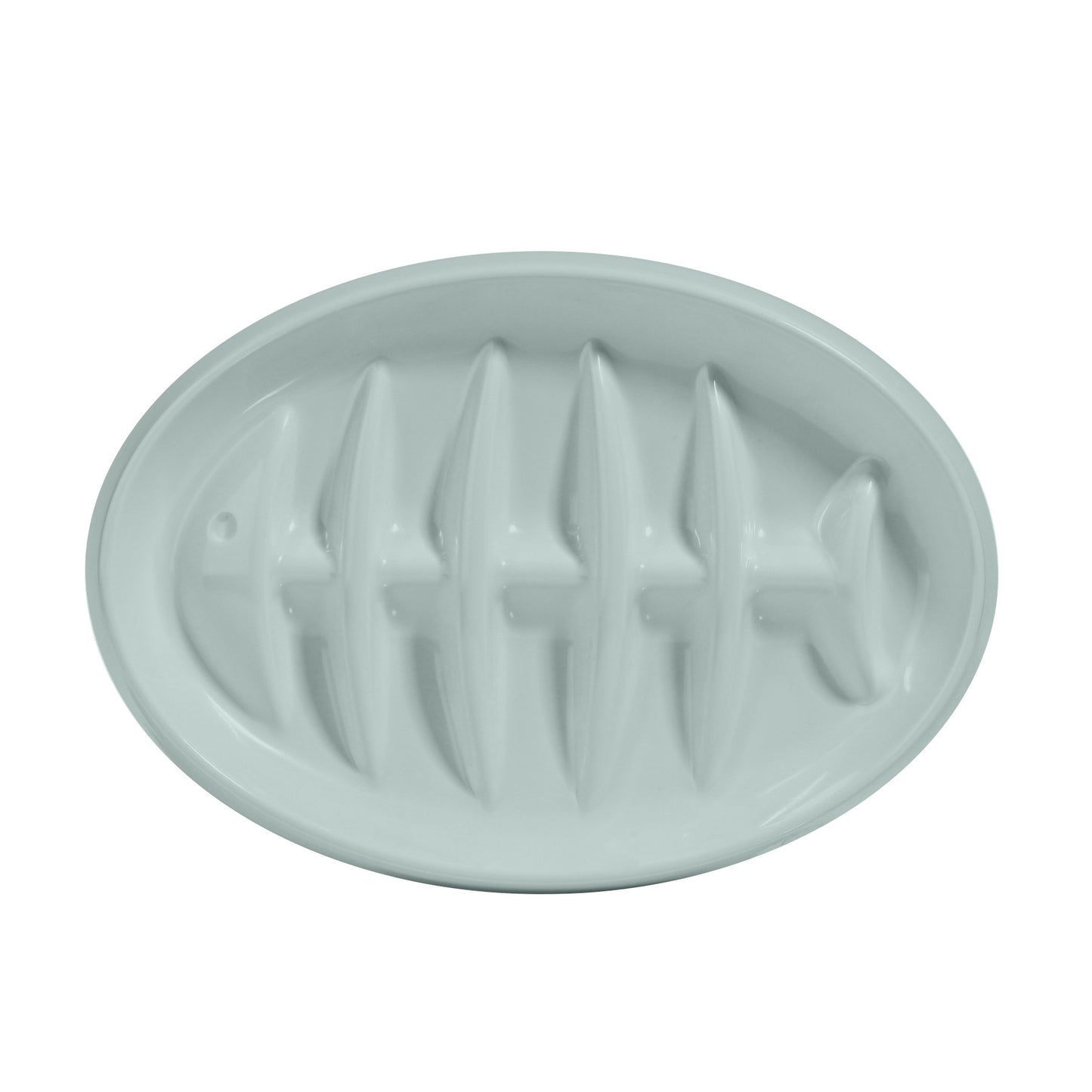 Fishbone Cat Slow Feeder Bowl – Interactive Cat Slow Feeder Dish for Wet & Dry Food, Anti-Gulping & Bloat Prevention