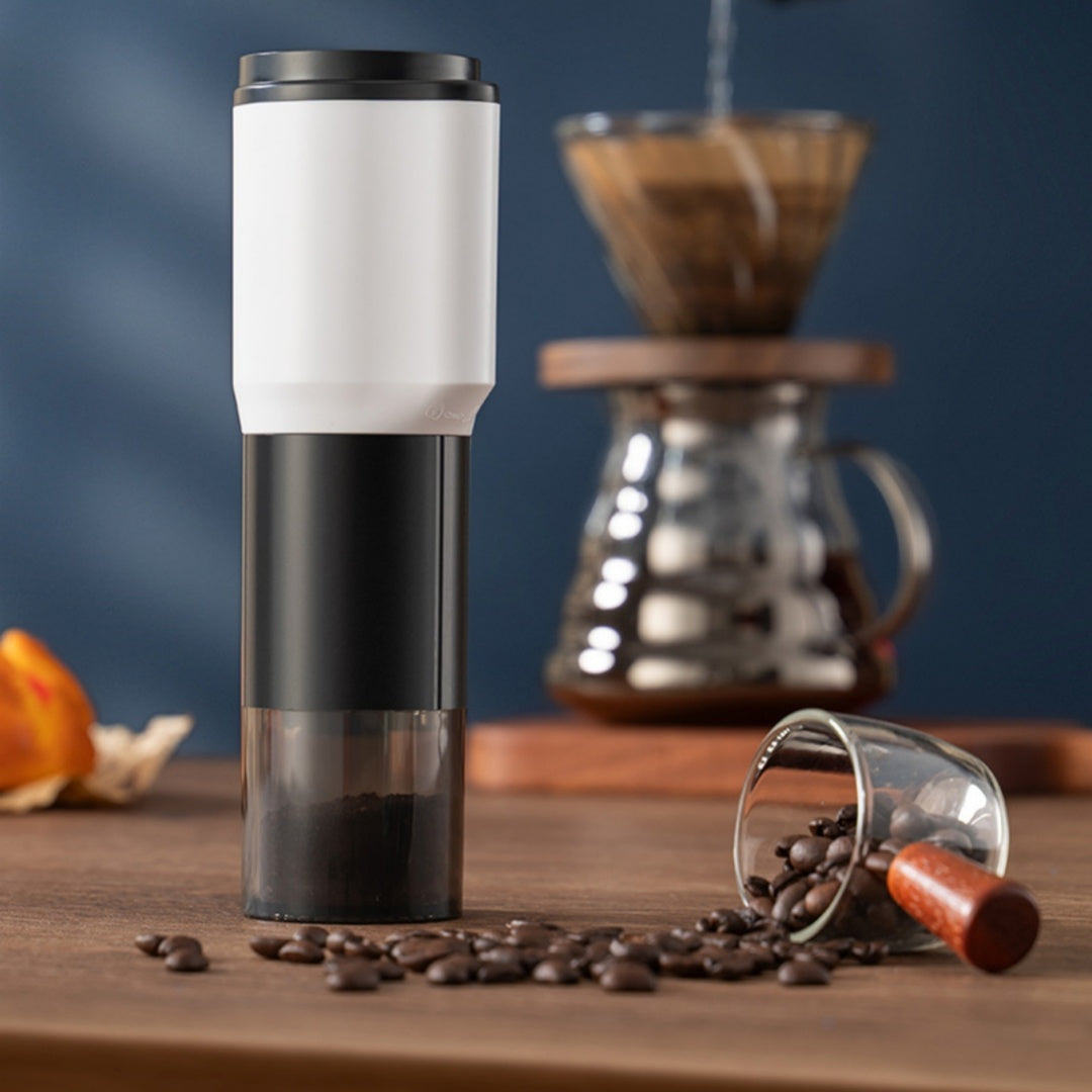 Smart Electric Coffee Grinder – Rechargeable Portable Bean Grinder with Timer | Best Electric Coffee Grinder Portable