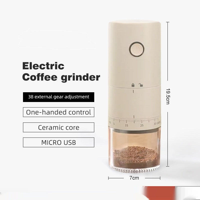 Portable Electric Coffee Grinder – USB Rechargeable Bean Pulveriser | Best Coffee Grinder Portable for Travel, Home & Office