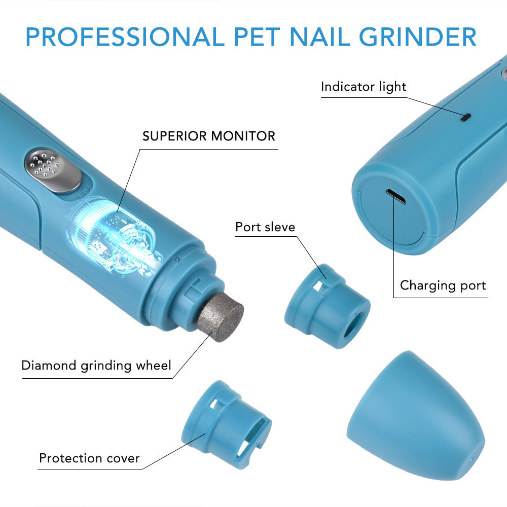 Professional Electric Pet Nail Grinder – Safe Nail Trimmer & Polisher for Dogs, Cats & Small Pets