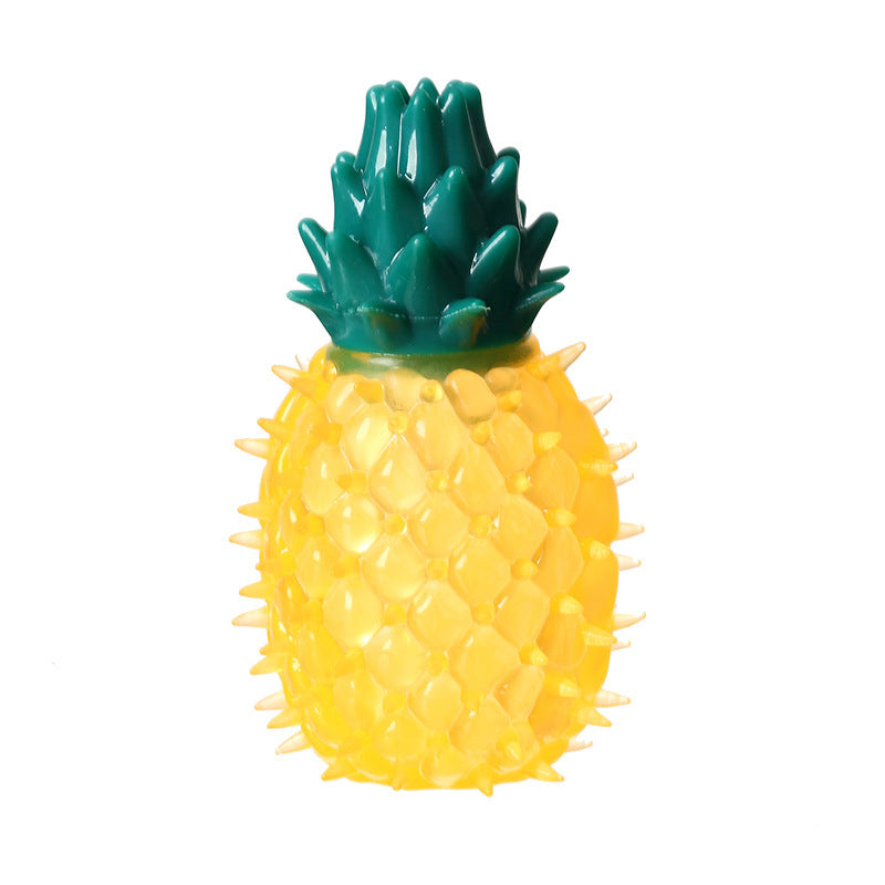 Durable Fruit-Shaped Pet Chew Toy – Pineapple & Lemon Puppy Dog Chew Toy with Sound