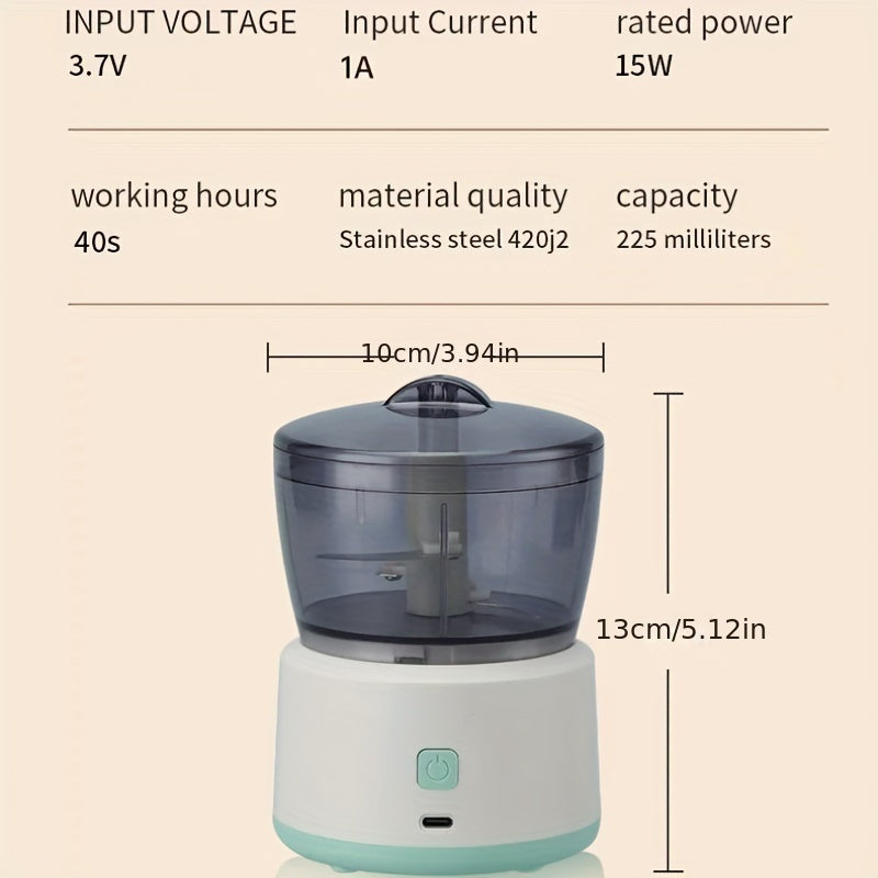 Multifunctional Food Processor Set – Cordless Electric Mini Blender, Meat & Vegetable Grinder, Dicer & Chopper