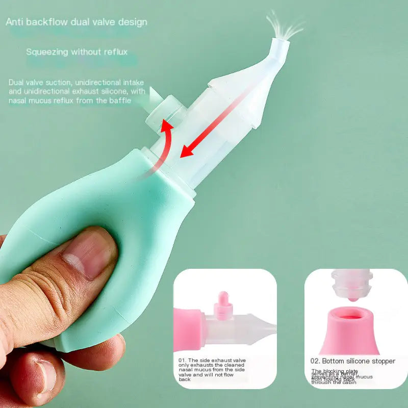 Nasal Aspirator for Newborns 0–3 Months – Soft Silicone Baby Nasal Aspirator