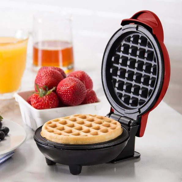 Mini Waffle & Cake Maker – Compact Non-Stick Electric Waffle Iron for Kids & Family