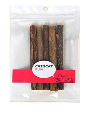 5PCS Natural Matatabi Catnip Chew Sticks – Healthy Catnip Chew Toy for Kittens & Cats