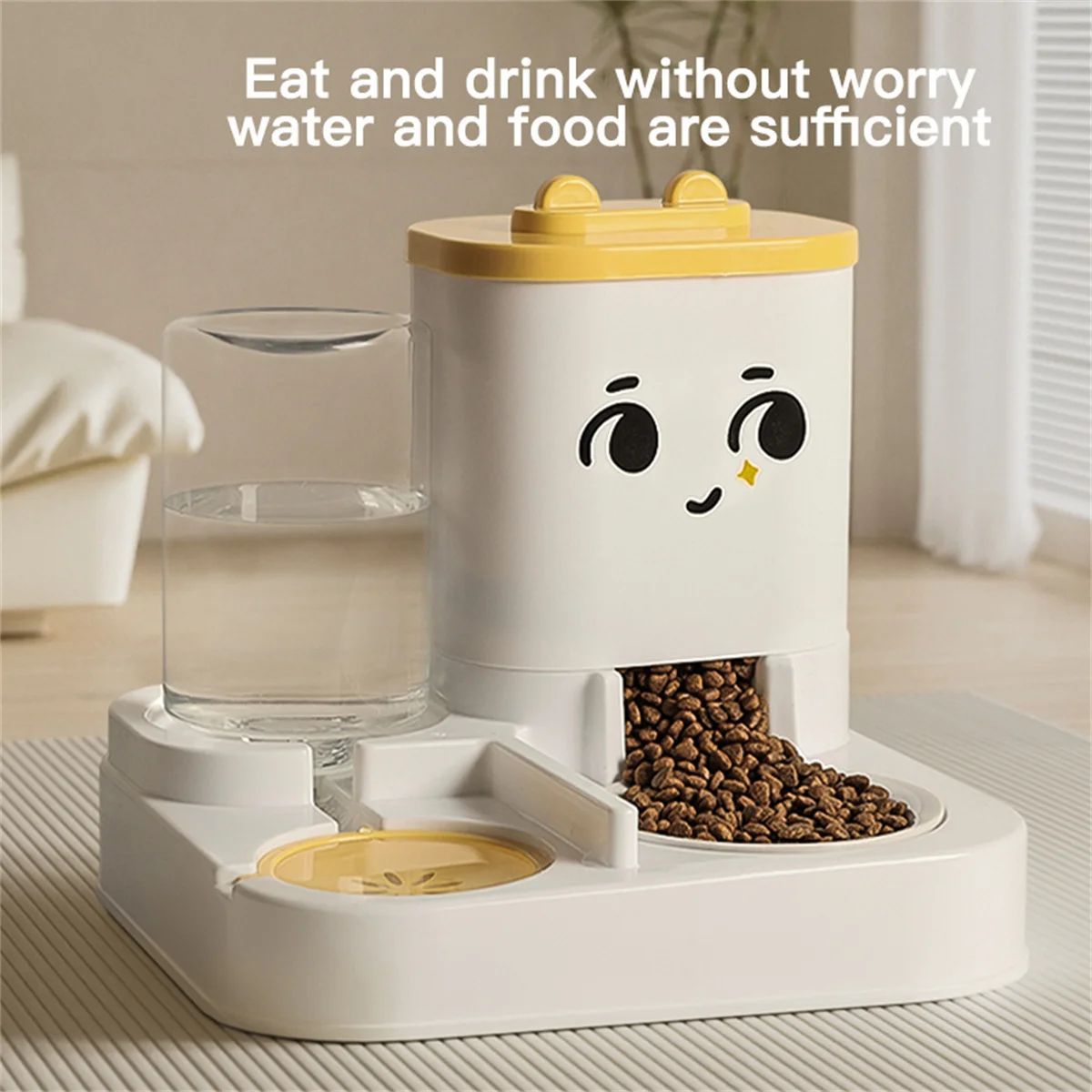 Automatic Pet Feeding Station with Water Dispenser – 2-in-1 Food and Water Bowl for Cats & Dogs, Large Capacity