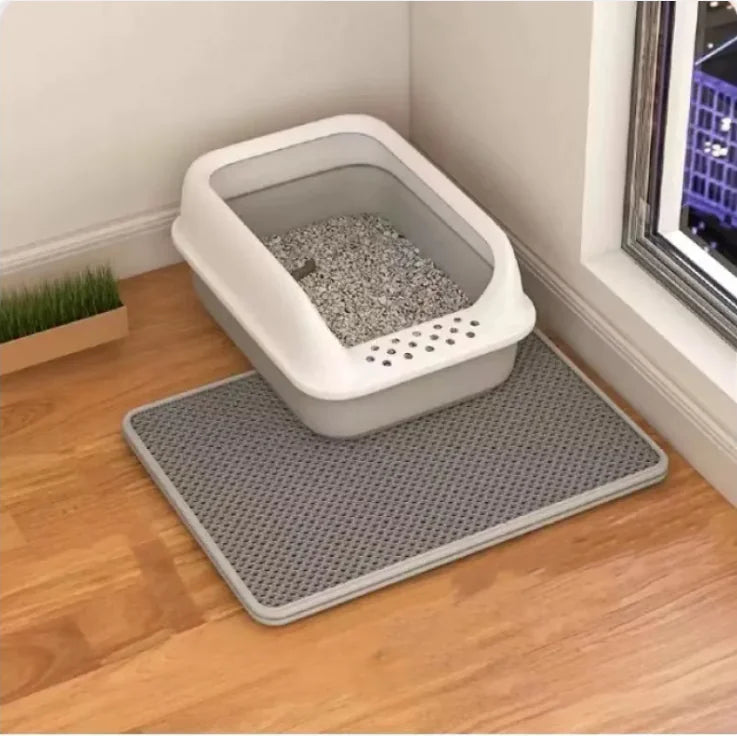 Double-Layer Cat Litter Mat – Best Anti-Tracking Waterproof Litter Mat for Cats