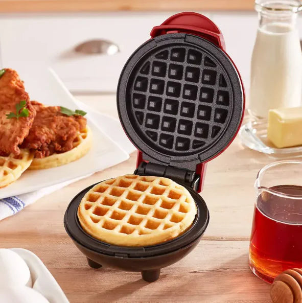 Mini Waffle & Cake Maker – Compact Non-Stick Electric Waffle Iron for Kids & Family