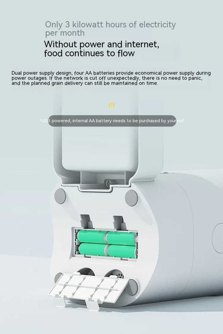 6L Smart WiFi Automatic Pet Feeder for Cats & Dogs – App Control, Timed Feeding, Voice Message Function, Easy to Clean