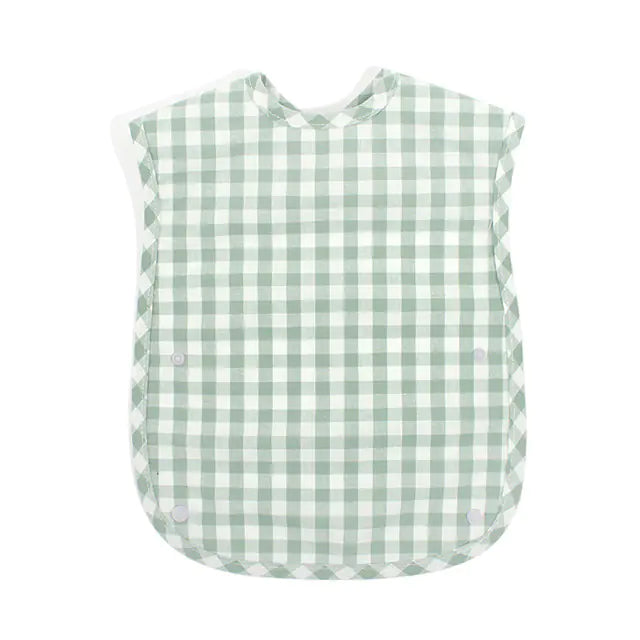Fashion Plaid Waterproof Cotton Bib for Babies