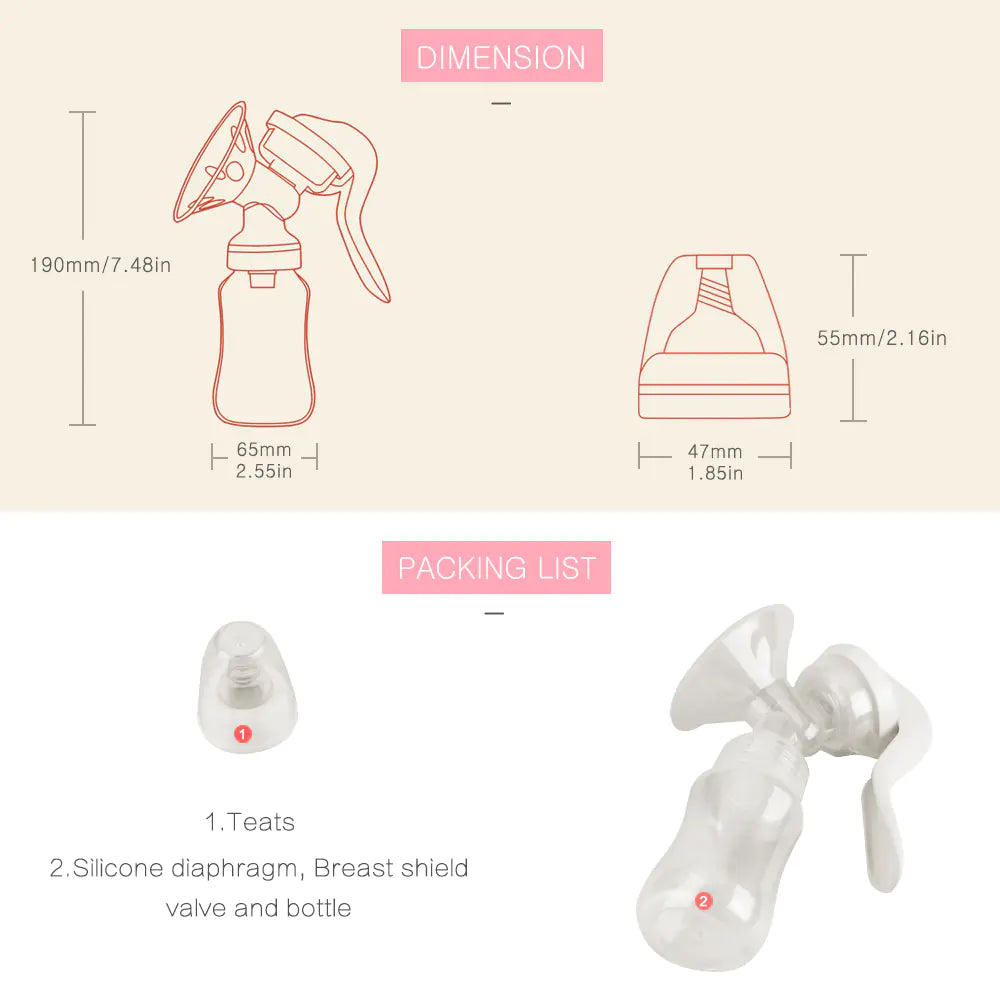 Silicone Manual Breast Pump – Best Breast Pump for Breastfeeding Moms