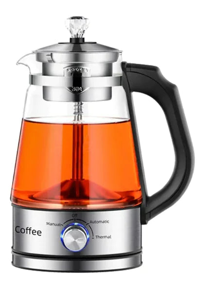 1L Glass Electric Kettle Coffee Pot – Stylish Tea Boiler with 4-Temperature Control | Stainless Steel & Durable Glass
