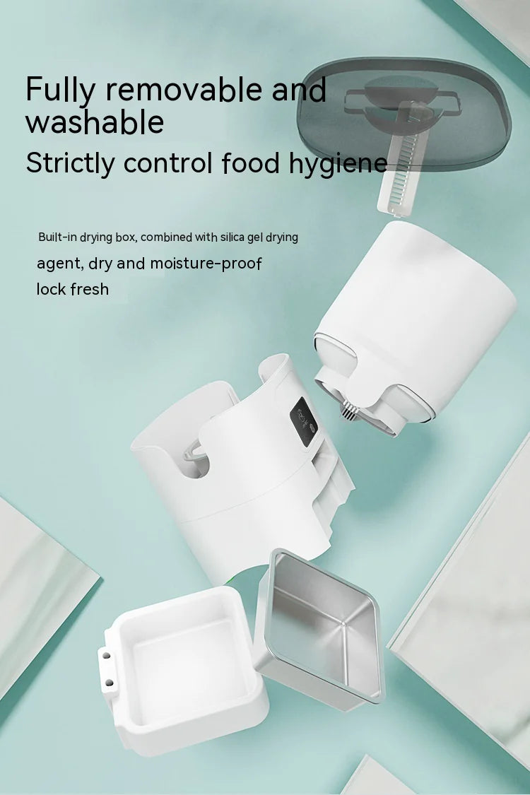 6L Smart WiFi Automatic Pet Feeder for Cats & Dogs – App Control, Timed Feeding, Voice Message Function, Easy to Clean