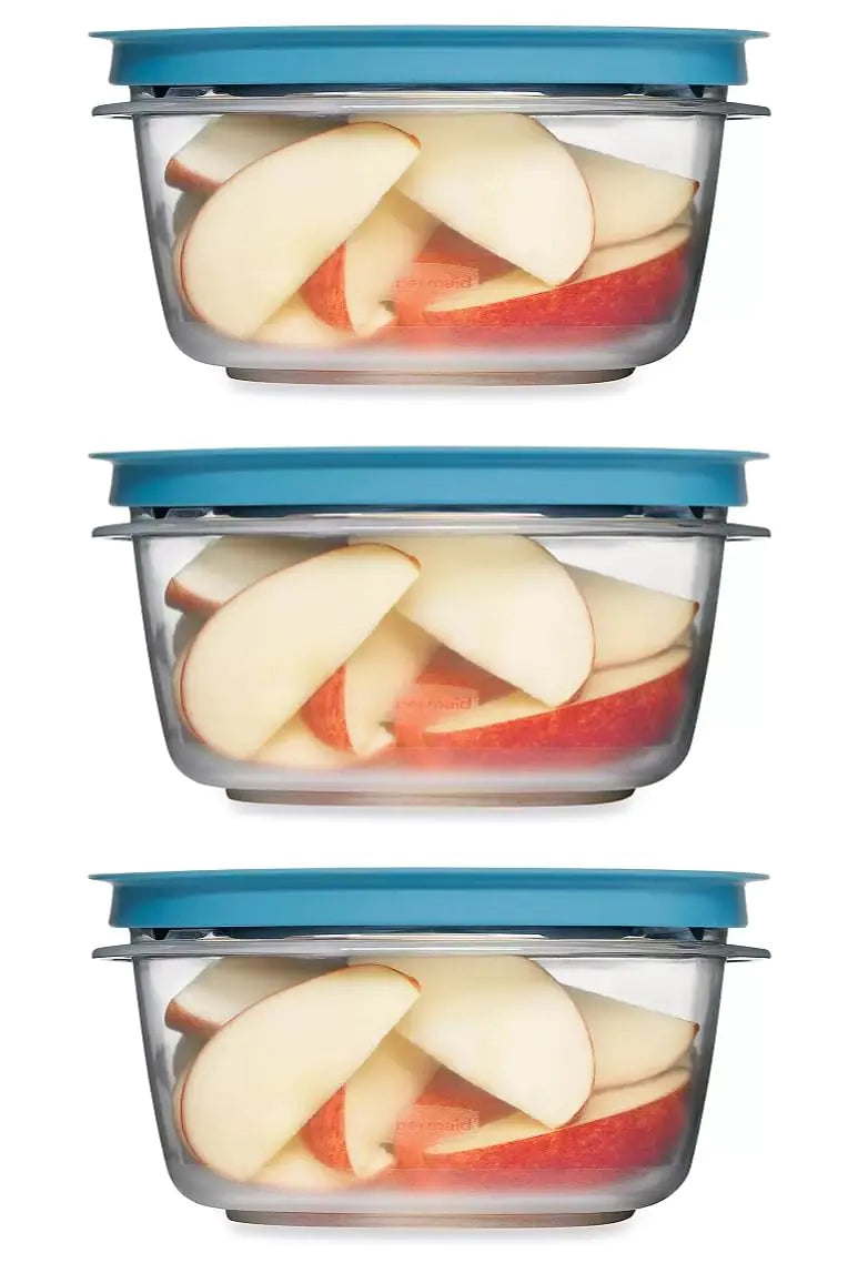 Utensilux 3-Piece Rubbermaid Flex & Seal Food Storage Container Set – 5-Cup Capacity with Easy Find Leak-Proof Lids