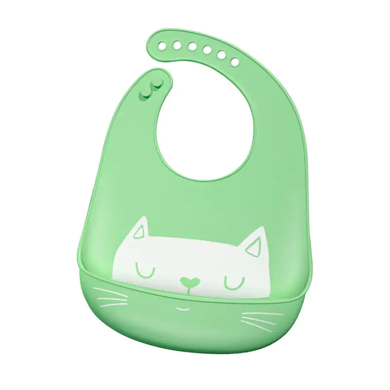Cartoon Pattern Silicone Baby Bib – Mess-Free Feeding Bib
