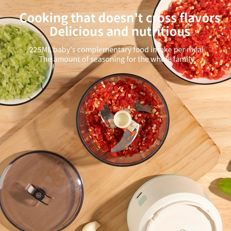 Multifunctional Food Processor Set – Cordless Electric Mini Blender, Meat & Vegetable Grinder, Dicer & Chopper