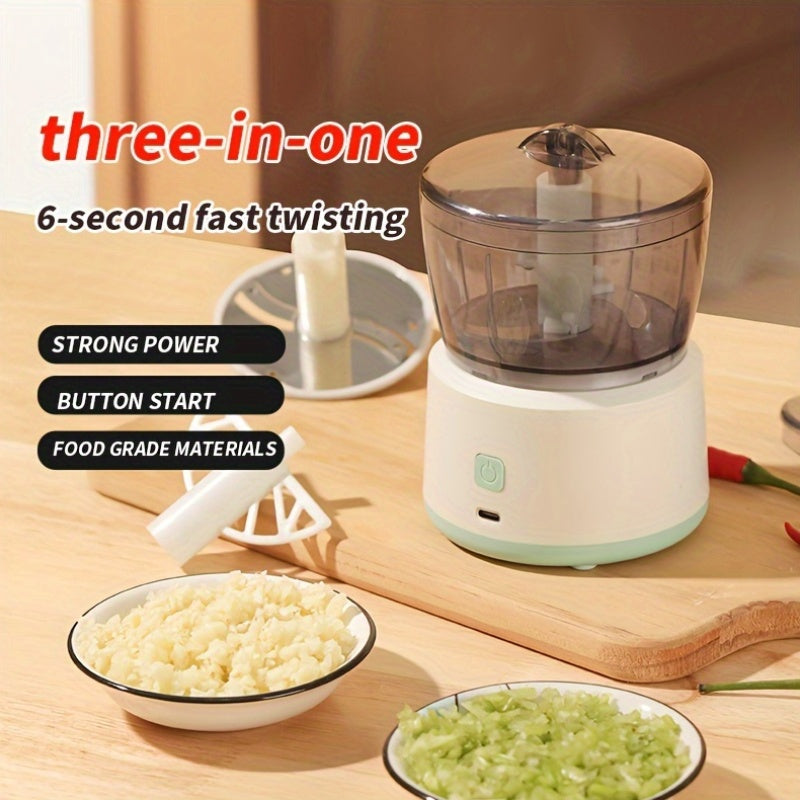 Multifunctional Food Processor Set – Cordless Electric Mini Blender, Meat & Vegetable Grinder, Dicer & Chopper