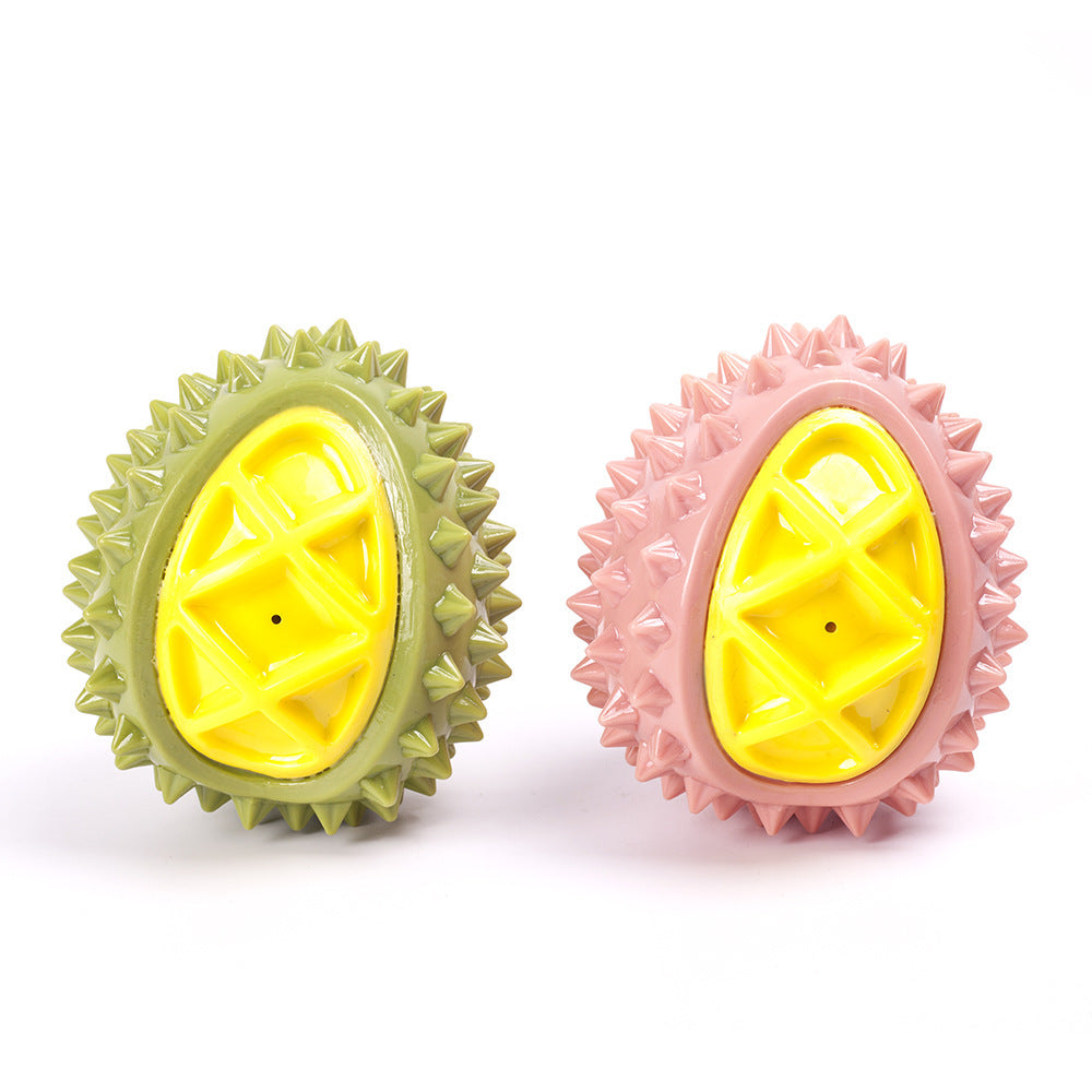 Durian Shaped Puppy Pet Chew Toy – Durable Dog Chew Toy with Sound for Interactive Play