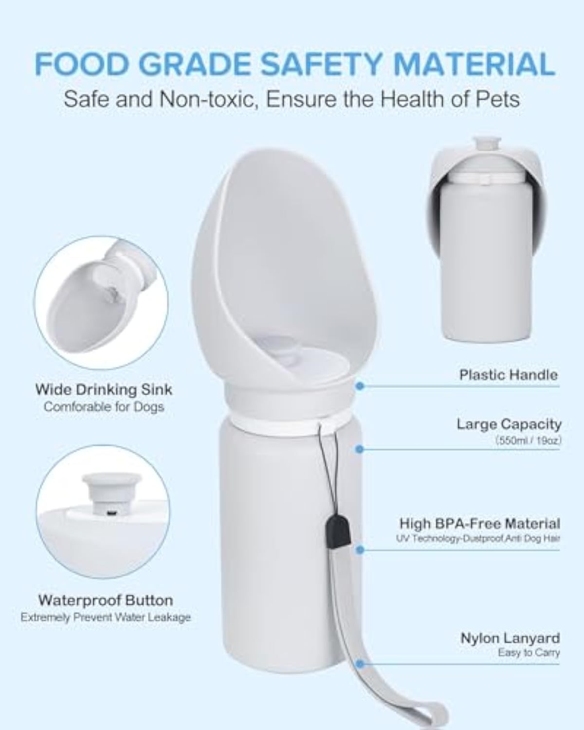 Leak-Proof Foldable Silicone Dog Water Bottle – Best Portable Travel Pet Water Dispenser & Drinking Bowl