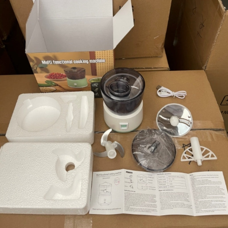 Multifunctional Food Processor Set – Cordless Electric Mini Blender, Meat & Vegetable Grinder, Dicer & Chopper