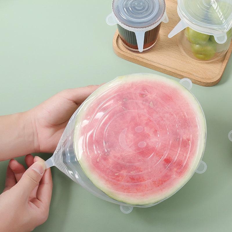 6-Piece Reusable Silicone Stretch Lids – Food-Grade Elastic Covers for Bowls, Cups & Containers