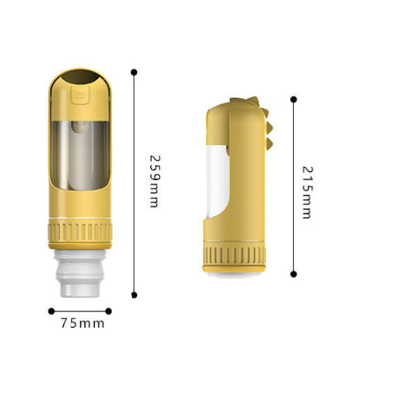 Portable Dog Water Bottle with Built-In Bowl – Leak-Proof Travel Dog Water Bottle Dispenser for Walking, Hiking