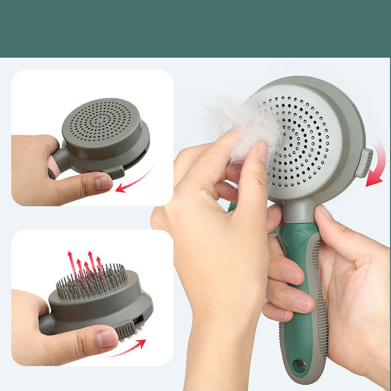 Double-Sided Pet Self Cleaning Slicker Brush – Gentle Hair Removal & Massage Brush for Dogs & Cats