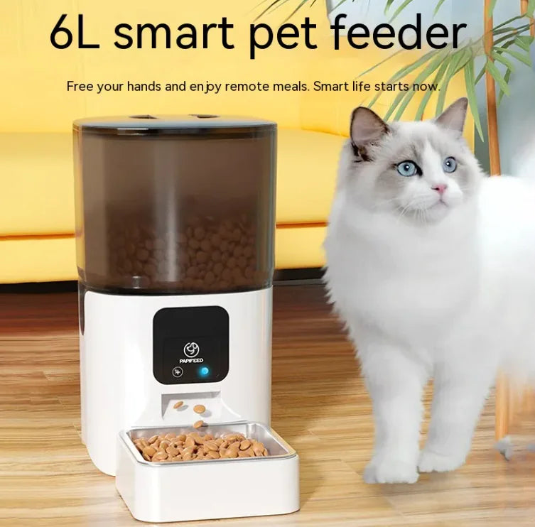 Smart Automatic Pet Feeder with Camera – App-Controlled Cat Food Dispenser with Video Monitoring & Timer