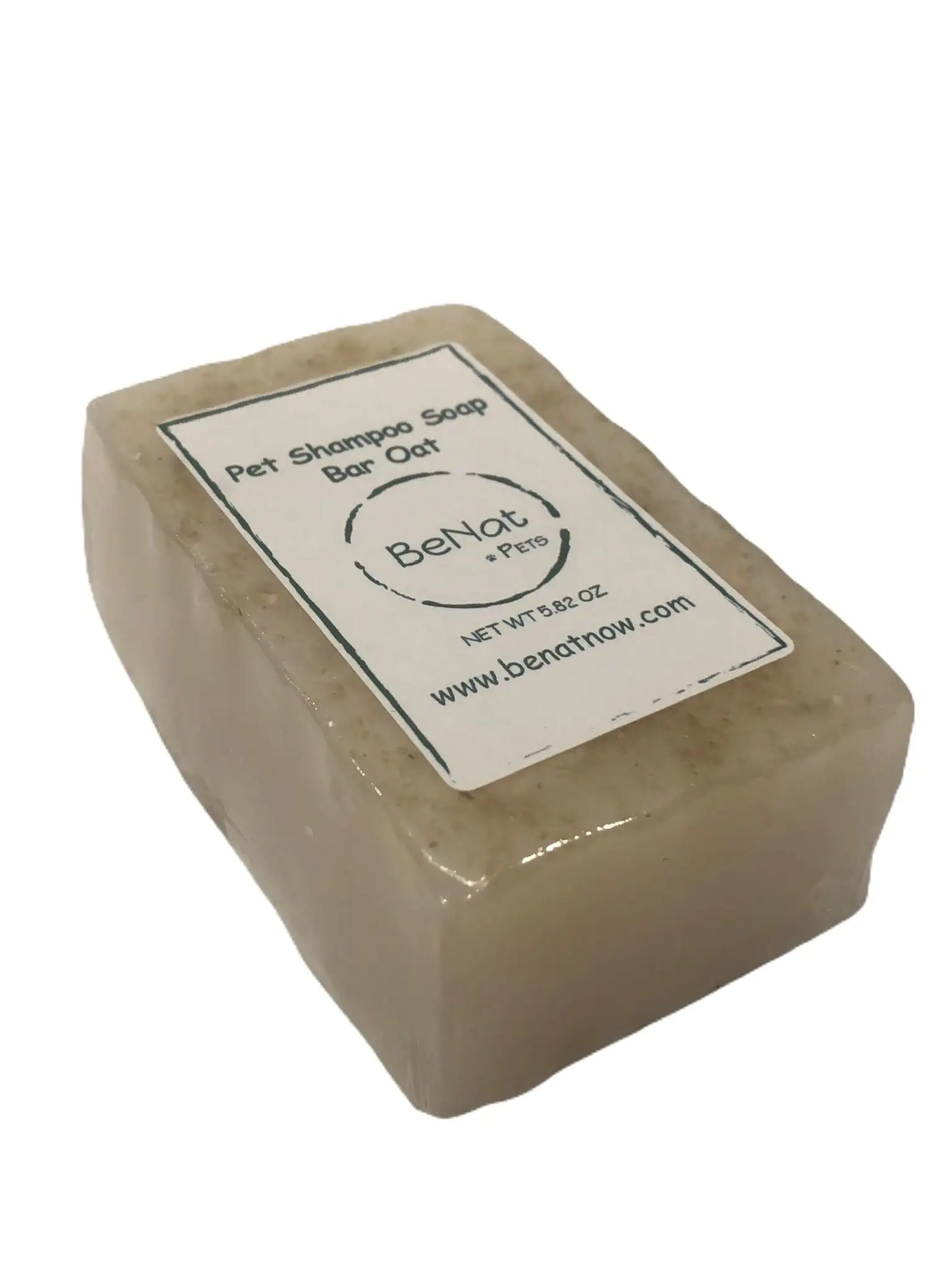 BeNat Organic Vegan Pet Shampoo Bar – Natural Oat Soap for Dogs & Cats (5.8 oz)