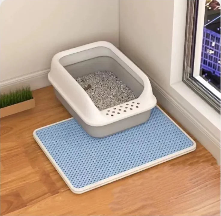 Double-Layer Cat Litter Mat – Best Anti-Tracking Waterproof Litter Mat for Cats