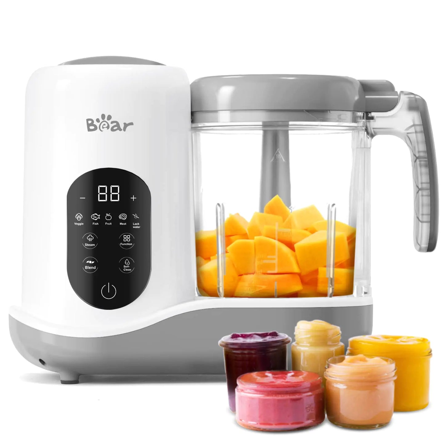 Bear 2023 Baby Food Processor & Steamer – One-Step Baby Food Maker with Touch Screen, Auto Cooking, Self-Cleaning & Puree Blender