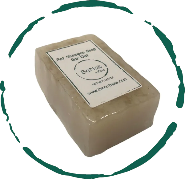 BeNat Organic Vegan Pet Shampoo Bar – Natural Oat Soap for Dogs & Cats (5.8 oz)