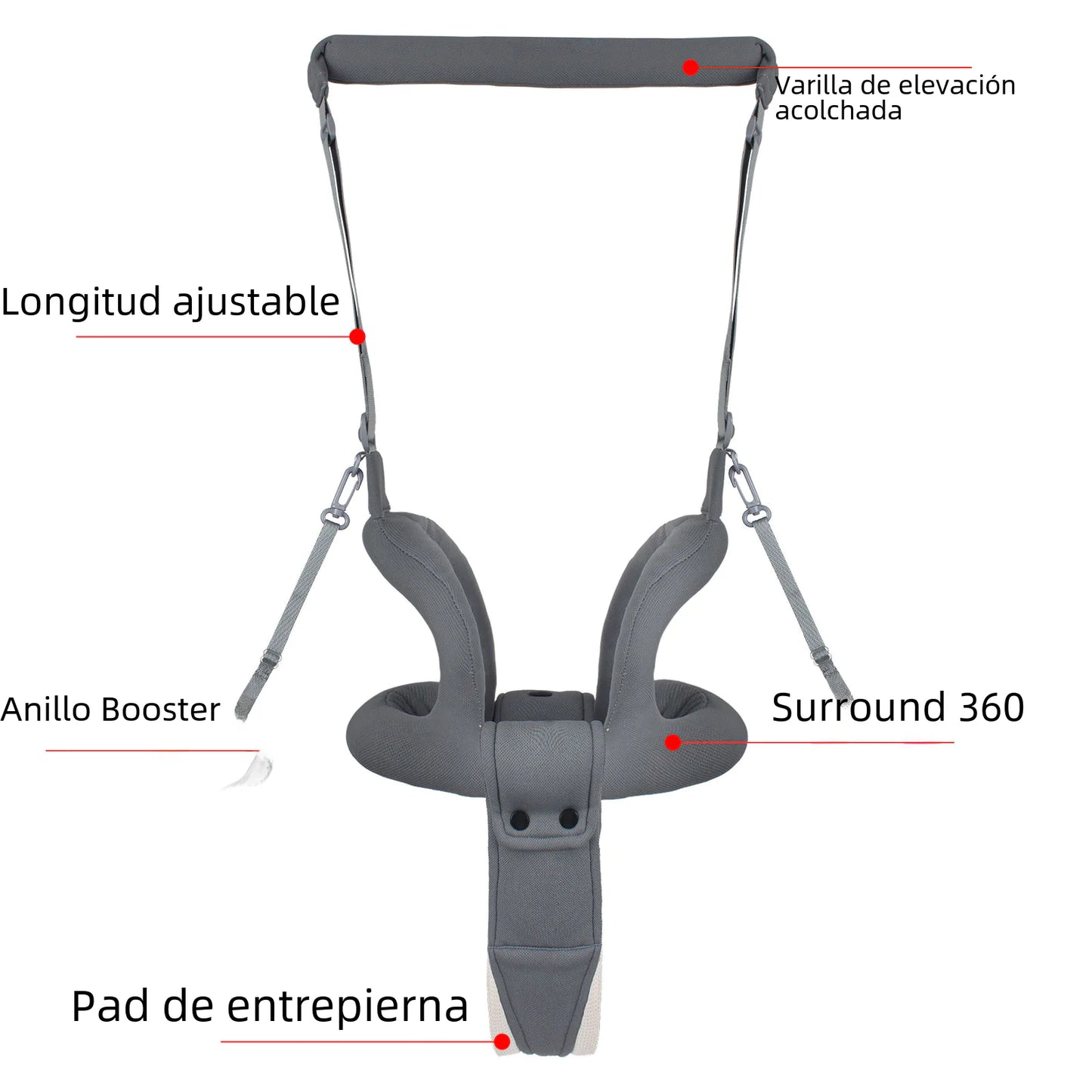 Baby Walker Harness with Anti-SlAdjustable Baby Walker Harness for Toddlers – Safe Anti-Slip Walking Assistant with Bellip Design for Kids